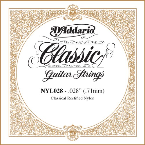 D'Addario .028 Rectified Nylon Saite für Klassikgitarre von D'Addario