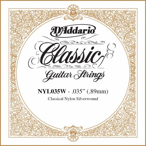 D'Addario .035 Silver Plated Copper Saite für Klassikgitarre von D'Addario