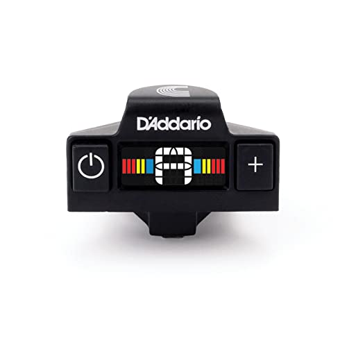 D'Addario Accessories Ukulele Tuner – Ukulele Schallloch-Stimmgerät – Digitales Stimmgerät – nicht beschädigender Schalllochclip – Vollfarbdisplay – schnelle und genaue Stimmung von D'Addario