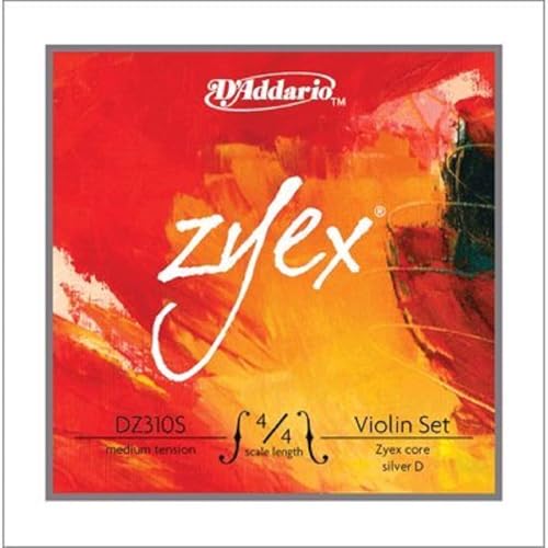 D'Addario DZ310S-4/4M Zyex Violinen Saitensatz synthetische Faser 4/4 Medium von D'Addario