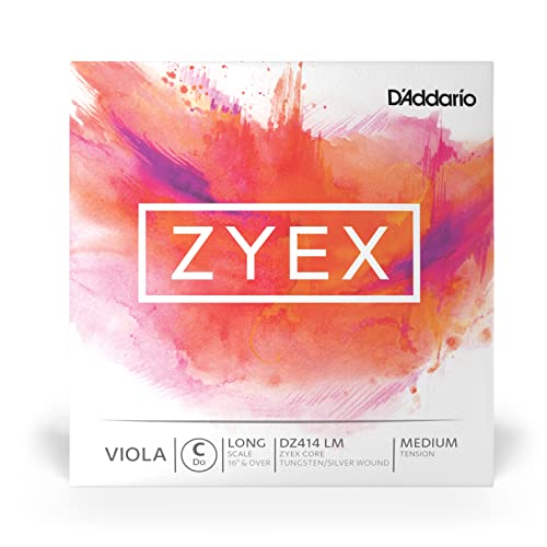 D'Addario DZ414-LM Zyex Viola Einzelsaite 'C' synthetische Faser Long Medium von D'Addario