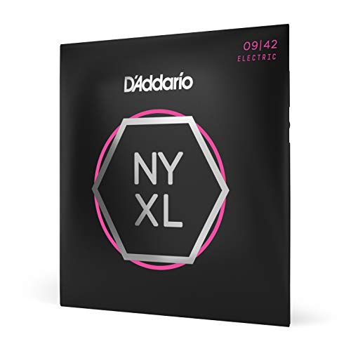 D'Addario E Gitarren Saiten | Gitarrensaiten E Gitarre | Premium Saiten E-Gitarre | DER BELIEBTESTEN SAITENMARKE WELTWEIT | NYXL0942 | "New York" Stahl |Super Light (09-42) von D'Addario