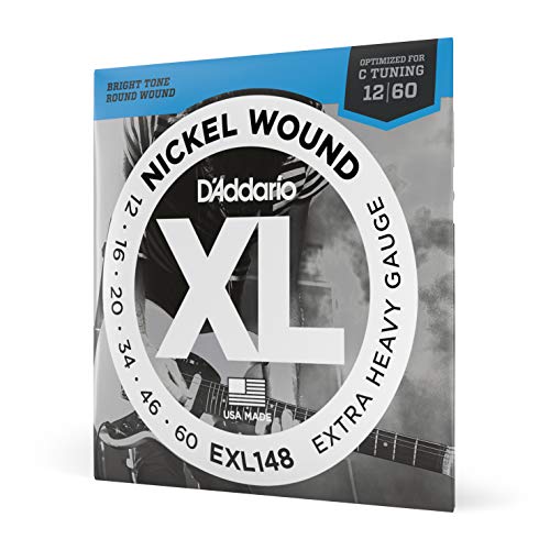 D'Addario Gitarrensaiten E Gitarre - E Gitarren Saiten - Saiten E-Gitarre - EXL148 - Extra Heavy, 12-60 - 1-Stück von D'Addario