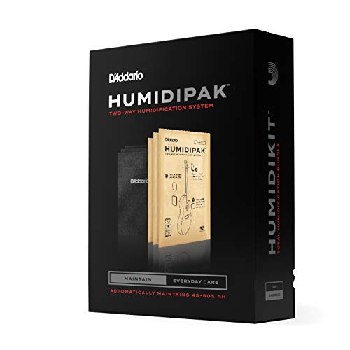 D'Addario Gitarre Luftbefeuchter - Guitar Humidifier - Humidipak Pflegeset - Automatisches Luftfeuchtigkeitskontrollsystem - Wartungsfreies Zweiwege-Luftfeuchtigkeitskontrollsystem für Gitarren von D'Addario