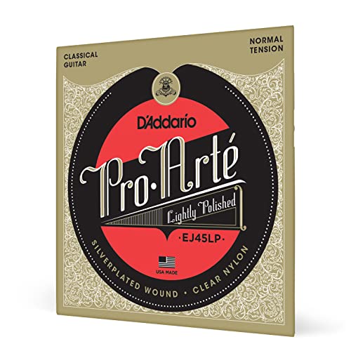D'Addario Gitarrensaiten Konzertgitarre | Akustikgitarre | Akustik Gitarre Saiten | Classical Guitar Strings | EJ45LP Pro-Arte Satz Nylonsaiten für Konzertgitarre - Normal Tension von D'Addario
