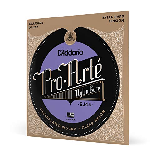 D'Addario Gitarrensaiten - Pro-Arte Saiten Konzertgitarre - EJ44 - Nylonsaiten Konzertgitarre - Classical Nylon Guitar Strings - Extra-Hard Tension, 1-Pack D'Addario Gitarrensaiten - Pro-Arte Saiten Konzertgitarre - EJ44 - Nylonsaiten Konzertgitarre - Classical Nylon Guitar Strings - Extra-Hard Tension, 1-Pack von D'Addario