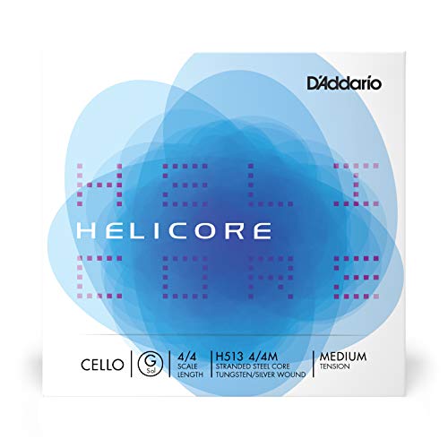 D'Addario H513-4/4M Helicore Cello Einzelsaite 'G' Wolfram/Silber 4/4 Medium von D'Addario