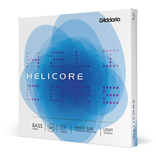 D'Addario HH610-3/4L Helicore Kontrabass Saitensatz mehrfach verdrillter Stahlkern 3/4 Light von D'Addario