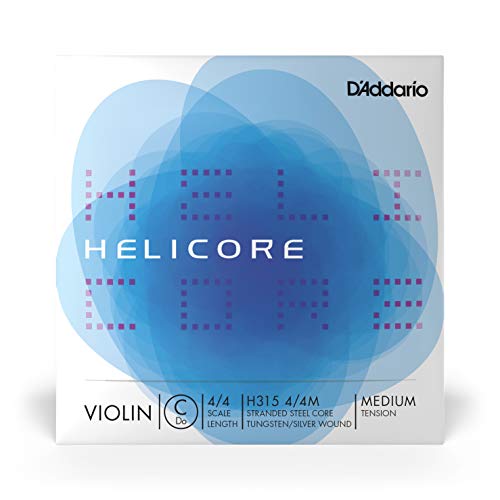 D'Addario Helicore Geigensaiten - Violine Saiten Geige 4/4 - H315-4/4M Violinen Einzelsaite 'C' Wolfram umsponnen 4/4 Medium von D'Addario