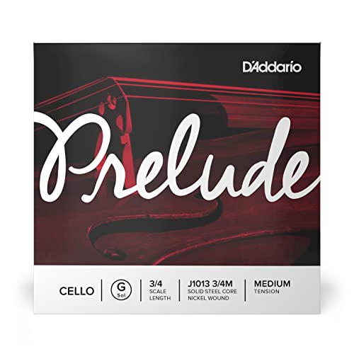 D'Addario J1013-3/4M Prelude Cello Einzelsaite 'G' Nickel umsponnen 3/4 Medium von D'Addario