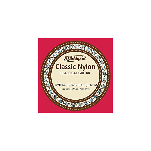 D'Addario J27H02 Einzelsaite Classic Nylon, Hard Tension, B-2nd von D'Addario
