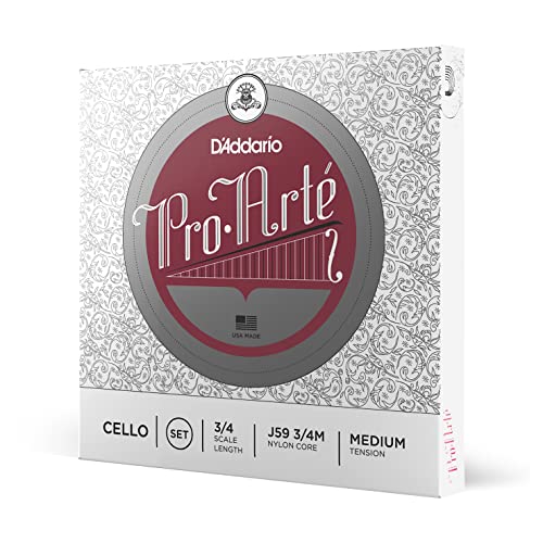 D'Addario J59-3/4M Pro Arte Cello Saitensatz Perlon/Aluminium 3/4 Medium von D'Addario