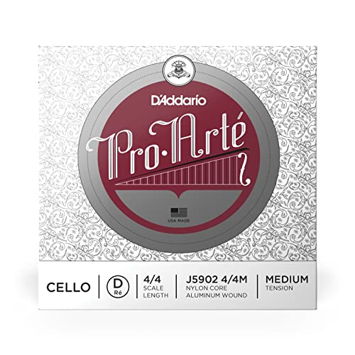 D'Addario J5902-4/4M Pro Arte Cello Einzelsaite 'D' Silber 4/4 Medium D'Addario J5902-4/4M Pro Arte Cello Einzelsaite 'D' Silber 4/4 Medium von D'Addario