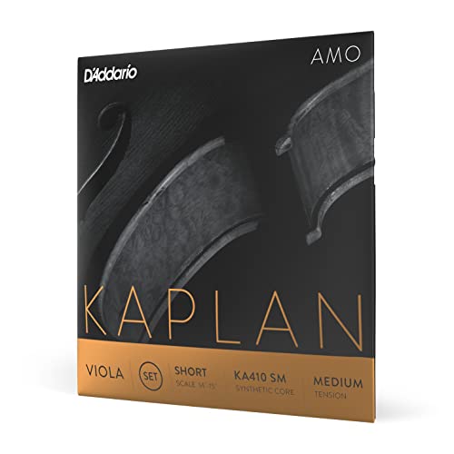D'Addario Kaplan Amo Viola Saiten - Komplettsatz - KA410 SM - Viola Saiten - Kurze Skala, Mittlere Spannung von D'Addario