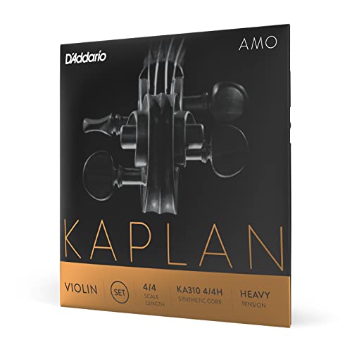 D'Addario Kaplan Amo Violinsaiten - Vollständiger Satz - KA310 4/4H - Violinsaiten - 4/4 Skala, Hohe Spannung von D'Addario