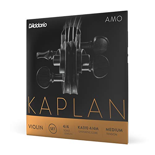 D'Addario Kaplan Amo Violinsaiten - Vollständiger Satz - KA310 4/4M - Violinsaiten - 4/4 Skala, Mittlere Spannung von D'Addario