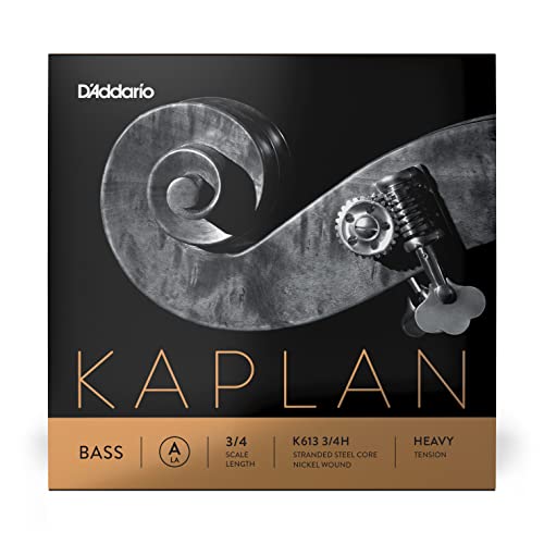 D'Addario Kaplan Basssaite - Einzelsaite A - K613 3/4H - Für Kontrabass, Kontrabass - 3/4 Skala, Hohe Spannung D'Addario Kaplan Basssaite - Einzelsaite A - K613 3/4H - Für Kontrabass, Kontrabass - 3/4 Skala, Hohe Spannung von D'Addario