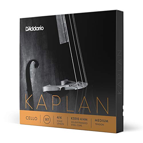 D'Addario Kaplan Cello-Saiten - Vollständiger Satz - KS510 4/4M - Cellosaiten - 4/4 Skala, Mittlere Spannung von D'Addario