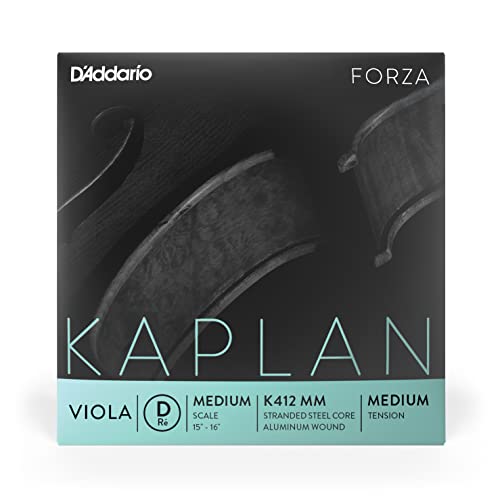 D'Addario Kaplan Forza Viola-Saite - Einzelsaite D - K412 MM - Violasaiten - Mittlere Skala, Mittlere Spannung von D'Addario