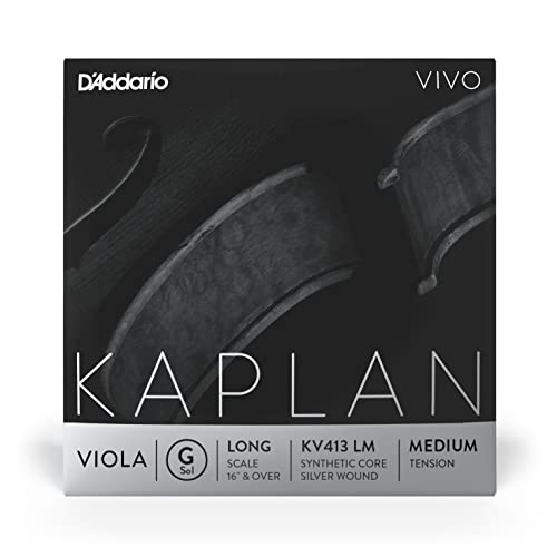 D'Addario Kaplan Vivo Viola-Saite - Einzelsaite G - KV413 LM - Violasaiten - Lange Skala, Mittlere Spannung von D'Addario