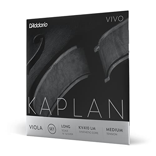 D'Addario Kaplan Vivo Viola-Saiten - Vollständiger Satz - KV410 LM - Violasaiten - Lange Skala, Mittlere Spannung von D'Addario