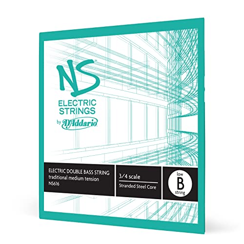 D'Addario NS616 Elektrik-Kontrabass Einzelsaite 'Low B' mehrfach verdrillter Stahlkern Medium von D'Addario