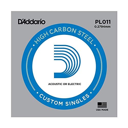 D'Addario PL011 Gitarren-Einzelsaite (für Akustik oder E-Gitarre) 0,028 cm (0,011 Zoll) von D'Addario
