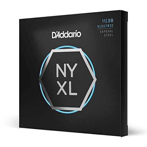 D'Addario Premium Saiten Pedal Steel | HÖCHSTE QUALITÄT DER BELIEBTESTEN SAITENMARKE | NYXL1138P | "New York" Stahl | Regular Light (11-38)| E9 Tuning von D'Addario