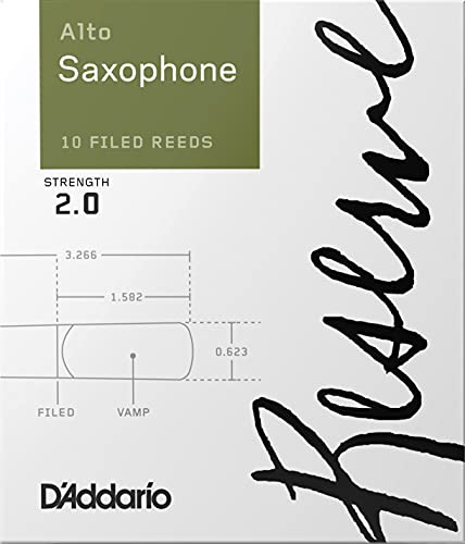 D'Addario Reserve Blätter für Altsaxophon Stärke 2.0 (10 Stück) von D'Addario