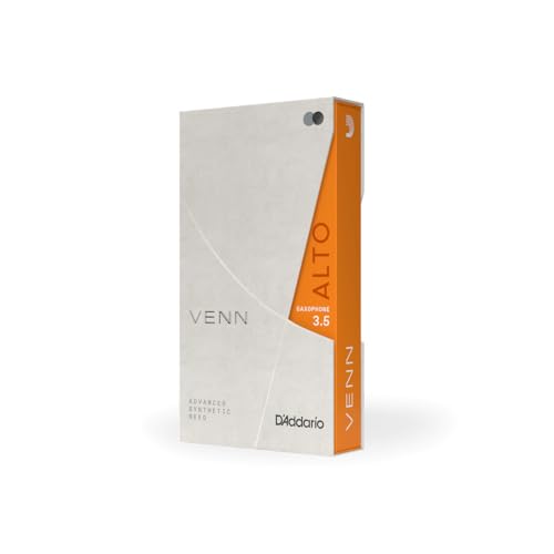 D'Addario VENN G2 Synthetische Altsaxophon-Blätter - Altsaxophon-Blätter mit fortschrittlicher synthetischer Blattkonstruktion aus Polymerfasern, Harz und Naturrohr - Stärke 3.5 von D'Addario