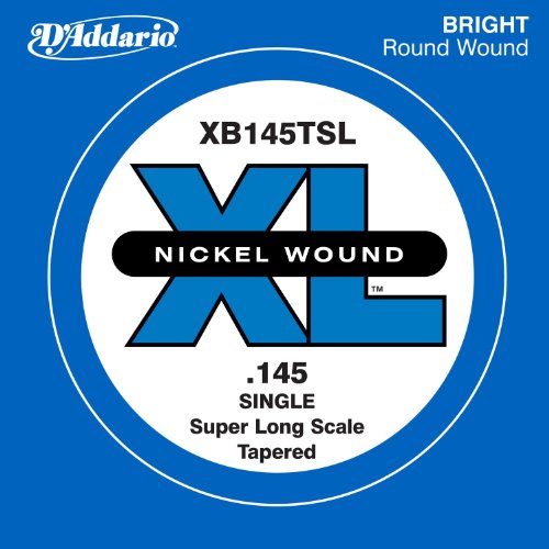 D'Addario XB145TSL Nickel (Größe: XL) Wound Bass Einzelsaite Tapered Super Long Scale 145 von D'Addario