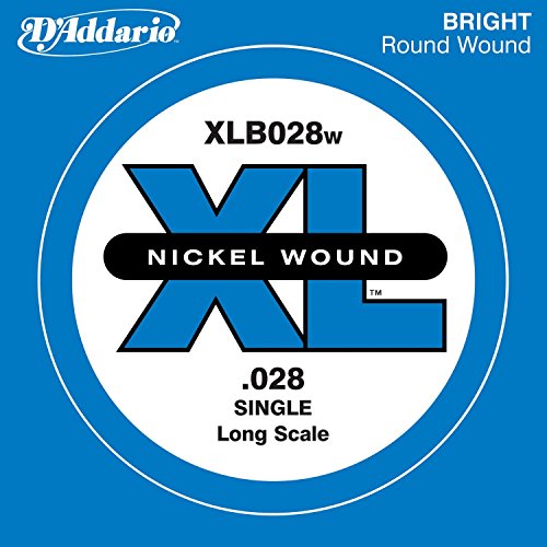 D'Addario XLB028W Einzelsaite (Größe: XL) Nickel Wound 028 Long Scale von D'Addario