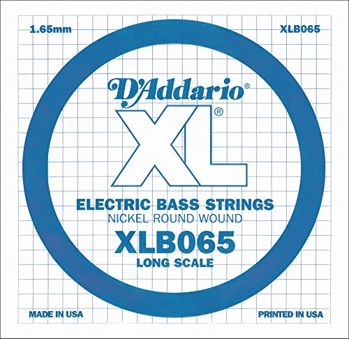 D'Addario XLB065 Einzelsaite (Größe: XL) Nickel Wound 065 Long Scale von D'Addario