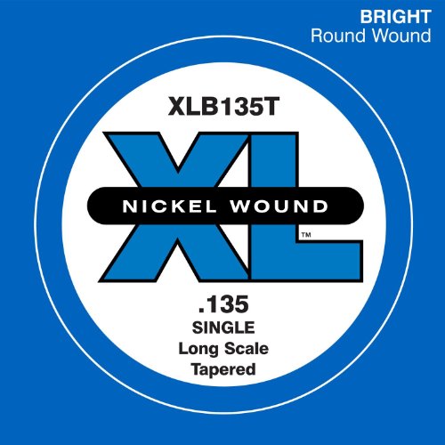 D'Addario XLB135T Nickel (Größe: XL) Wound Bass Einzelsaite Tapered Long Scale 135 von D'Addario