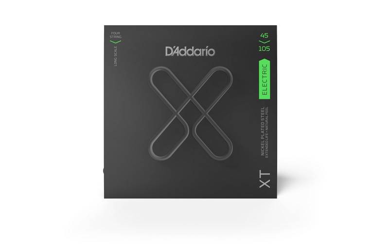 D'Addario XTB45105, XT Bass Nickel Plated Steel, Light Top/Medium Bottom, Long Scale, 45-105 von D`Addario