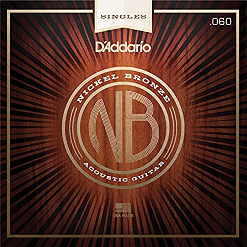 D 'Addario nb060 .060 Nickel Bronze Wunde Akustische Gitarre Einzelsaite von D'Addario