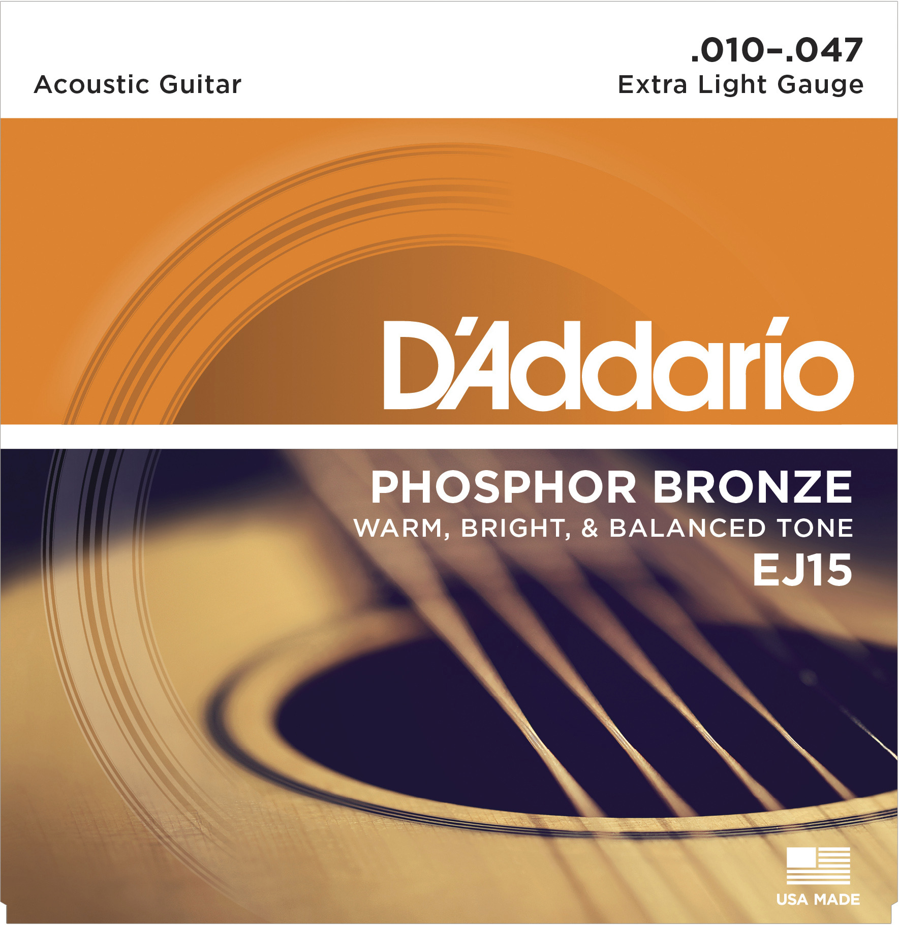Daddario EJ15 Saitensatz für Westerngitarre 010-047 von D`Addario