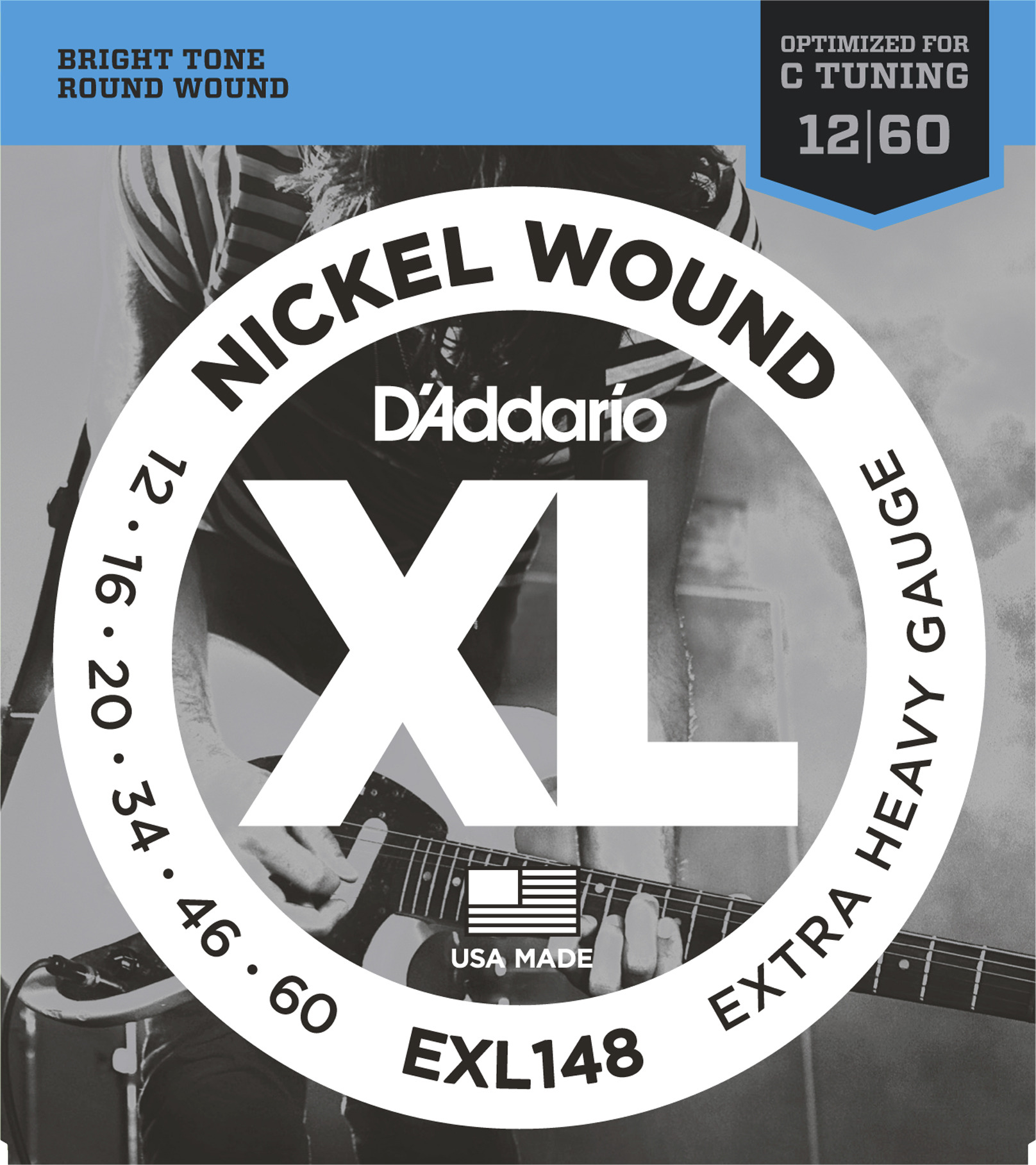 Daddario EXL148 Saitensatz für E-Gitarre 012-060 von D`Addario