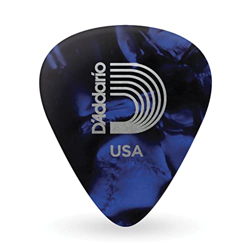 D'Addario Plektrum - Plektren Gitarre - Pearl Celluloid Guitar Picks - Gitarren Plektrum - 1CBUP2-10 - Blue, Light - 10-Stück D'Addario Plektrum - Plektren Gitarre - Pearl Celluloid Guitar Picks - Gitarren Plektrum - 1CBUP2-10 - Blue, Light - 10-Stück von D'Addario