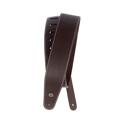 Planet Waves 25LS01-DX Ledergurt Classic Leather Strap Collection Contrast Stitch - Brown Länge: 1280mm Breite: 64mm von D'Addario