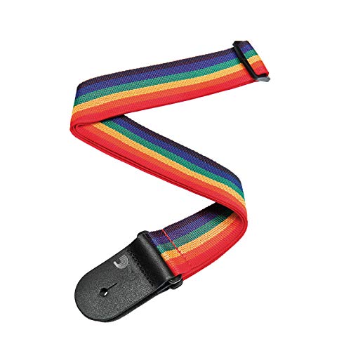 Planet Waves PWSPL211 Polypropylengurt Poly-Pro Strap Collection Rainbow Planet Lock System Länge: 990mm - 1752,6mm Breite: 50mm von D'Addario