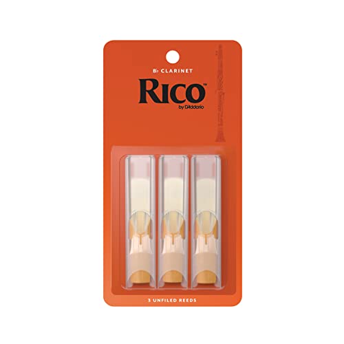 D'Addario Klarinettenblätter - Rico Bb Clarinet Reeds - RCA0330 - Stärke 3.0 - 3-Stück von D'Addario