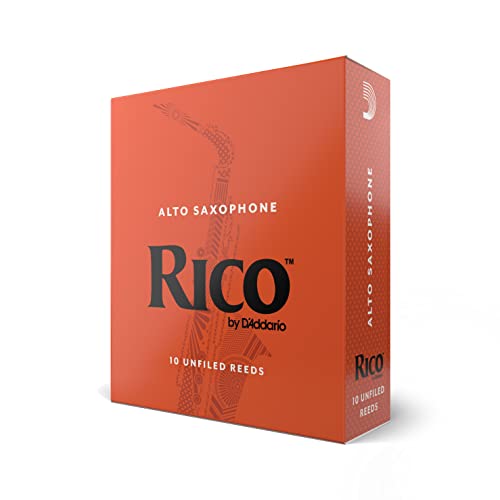 Rico by D'Addario Saxophon Blätter | Hochpräzise gefertigt | Alt Saxophon Blätter 1,5 Stärke | 3er-Packung | Warmer voller Ton | Angenehmes Spielgefühl von D'Addario