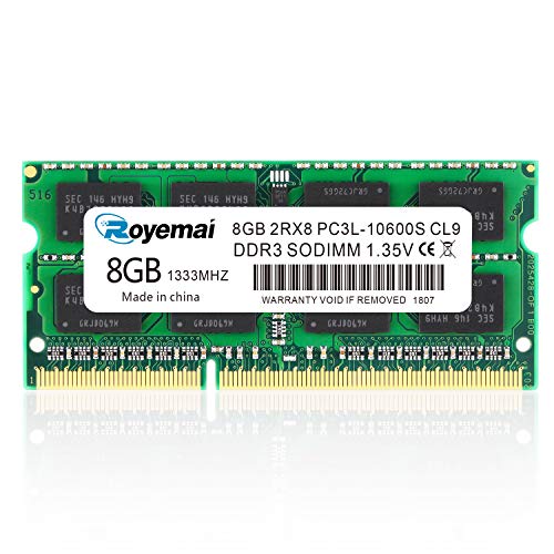 8GB DDR3 1333MHz PC3-10600 2Rx8 1.35v CL9 Non-ECC Notizbuch Arbeitsspeicher Module Upgrade für Laptop von D DUOMEIQI