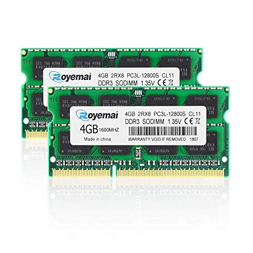PC3-12800 8GB DDR3 Kit (2X4GB) DDR3 1600MHz PC3L 12800S 2RX8 1,35V CL11 204-pin SODIMM Arbeitsspeicher für Laptop von D DUOMEIQI