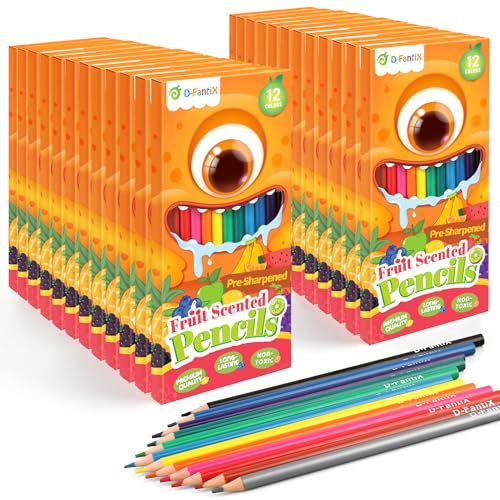 D-FantiX 24 Stück Fruchtige Buntstifte Bulk, 288 Count Pre-gespitzt Färbung Bleistifte Sets für Kinder Studenten, Klassenzimmer Preise, Spenden, Party Favors, zurück zu Schule liefert D-FantiX 24 Stück Fruchtige Buntstifte Bulk, 288 Count Pre-gespitzt Färbung Bleistifte Sets für Kinder Studenten, Klassenzimmer Preise, Spenden, Party Favors, zurück zu Schule liefert von D-FantiX