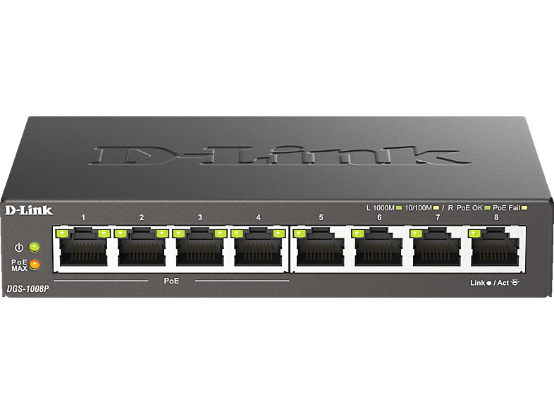 D-LINK DGS-1008P/E Desktop Switch 8 von D-LINK
