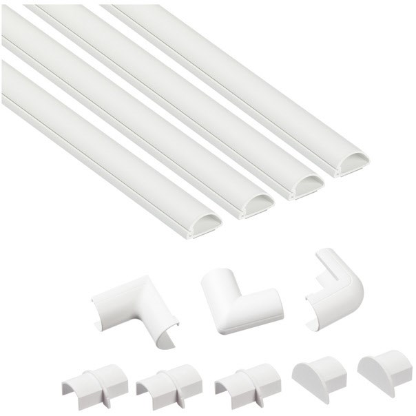 D-2010W 20x10mm Set (4x 1m) Kabelkanal weiß von D-Line