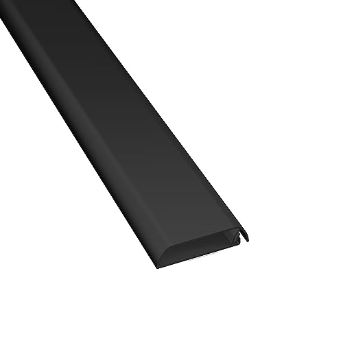 D-Line TV Kabelkanal, Fernsehkabel-Organiser, lackier, und überstreichbar, selbstklebend, einteiliges Design mit Scharnieren, 1x 60mm (B) x 15mm (H) x 40cm Länge - Schwarz von D-Line