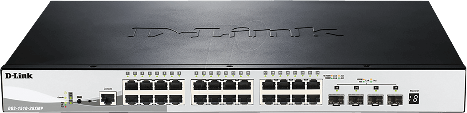 D-LINK 15128XMPE - Switch, 28-Port, Gigabit Ethernet, PoE+ 4x SFP+ von D-Link